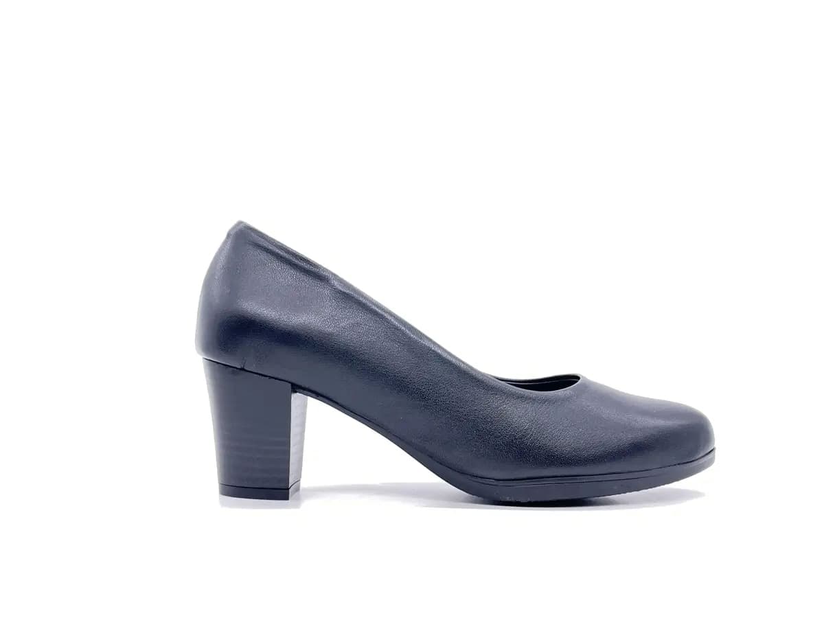 DOREA Décolleté donna in pelle nera con fondo in gel in Scarpe col tacco Calzature Durello - Agna, commercioVirtuoso.it