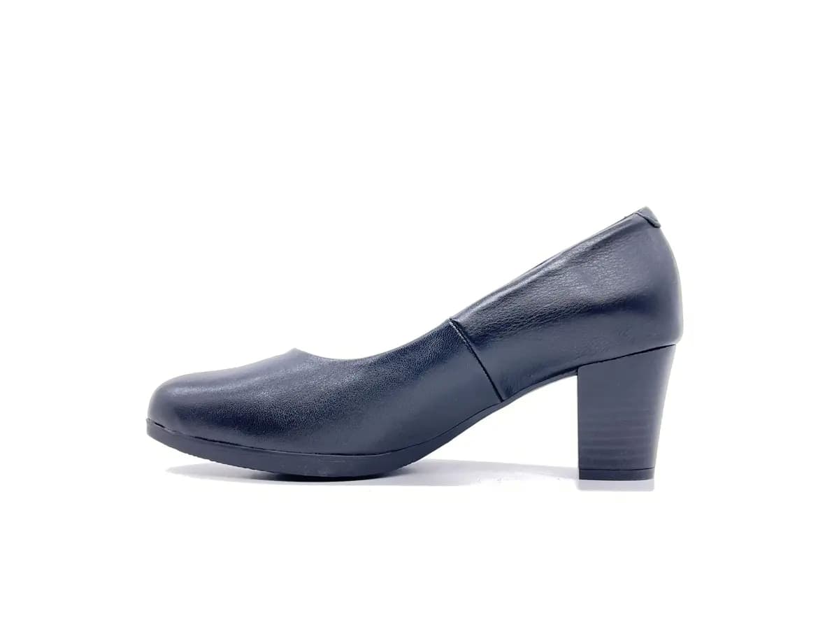 DOREA Décolleté donna in pelle nera con fondo in gel in Scarpe col tacco Calzature Durello - Agna, commercioVirtuoso.it