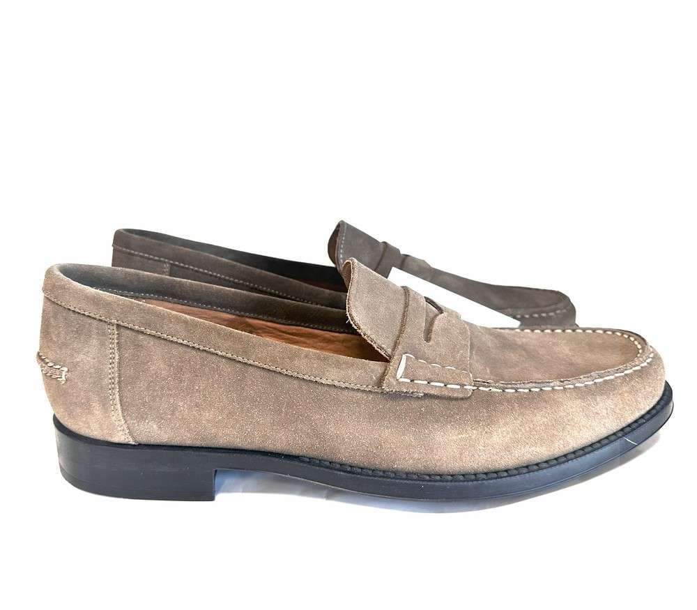 FONTANA Mocassino in suede color sabbia MAXI calzata 0405VI - 4