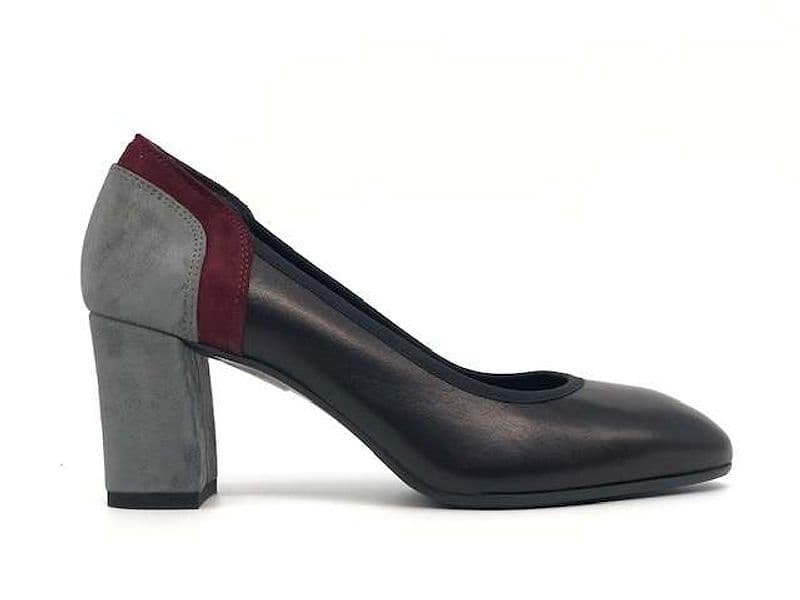ELLEN Décolleté nero con tallone decorato in Scarpe col tacco Calzature Durello - Agna, commercioVirtuoso.it
