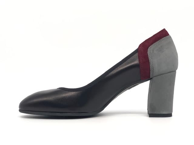 ELLEN Décolleté nero con tallone decorato in Scarpe col tacco Calzature Durello - Agna, commercioVirtuoso.it