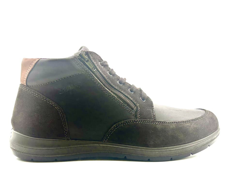 ENVAL SOFT Scarponcino uomo in pelle e camoscio testa di moro - 5