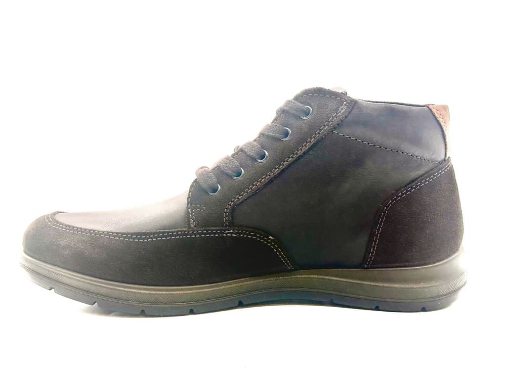 ENVAL SOFT Scarponcino uomo in pelle e camoscio testa di moro in Scarpe stringate basse Calzature Durello - Agna, commercioVirtuoso.it
