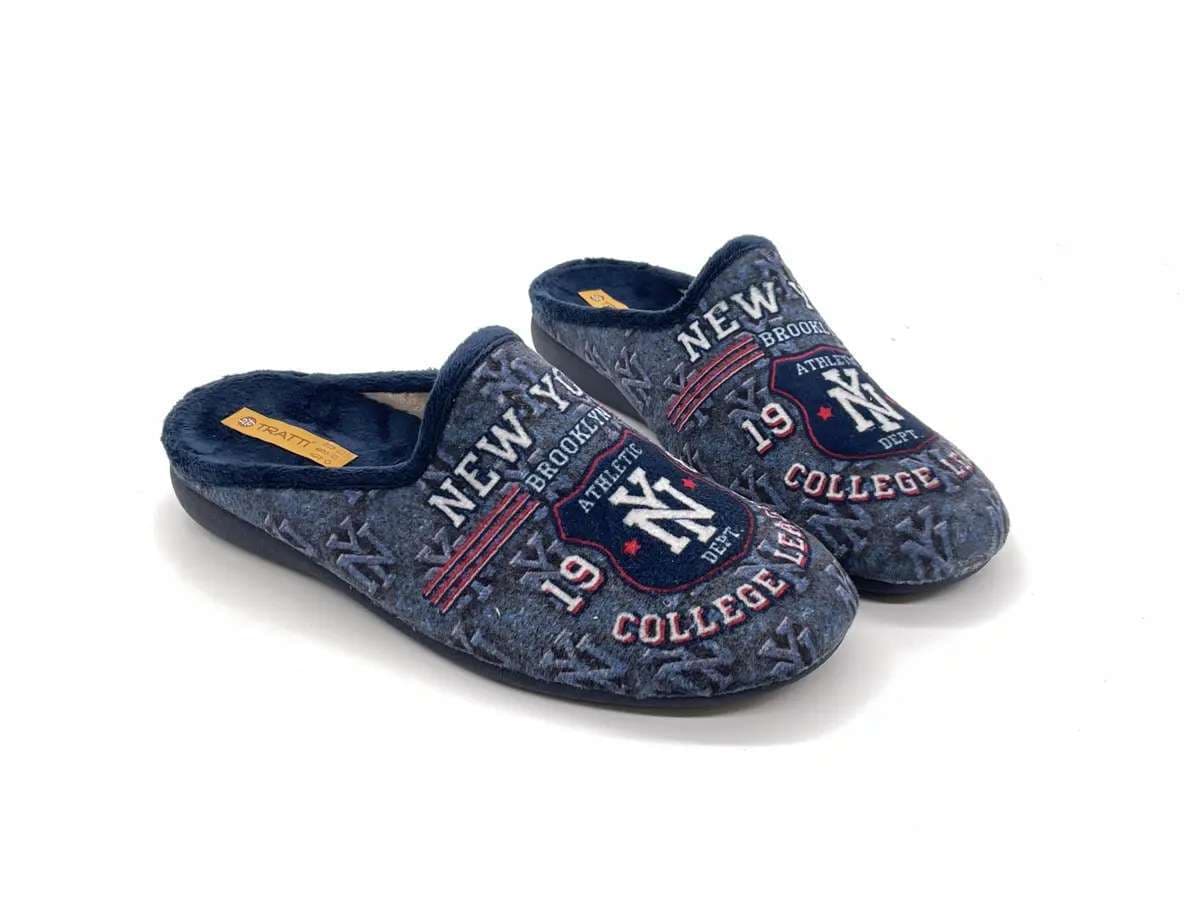 DOREA Ciabatta chiusa uomo NEW YORK CITY Blu in Pantofole Calzature Durello - Agna, commercioVirtuoso.it