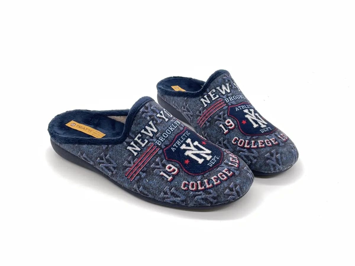 DOREA Ciabatta chiusa uomo NEW YORK CITY Blu in Pantofole Calzature Durello - Agna, commercioVirtuoso.it