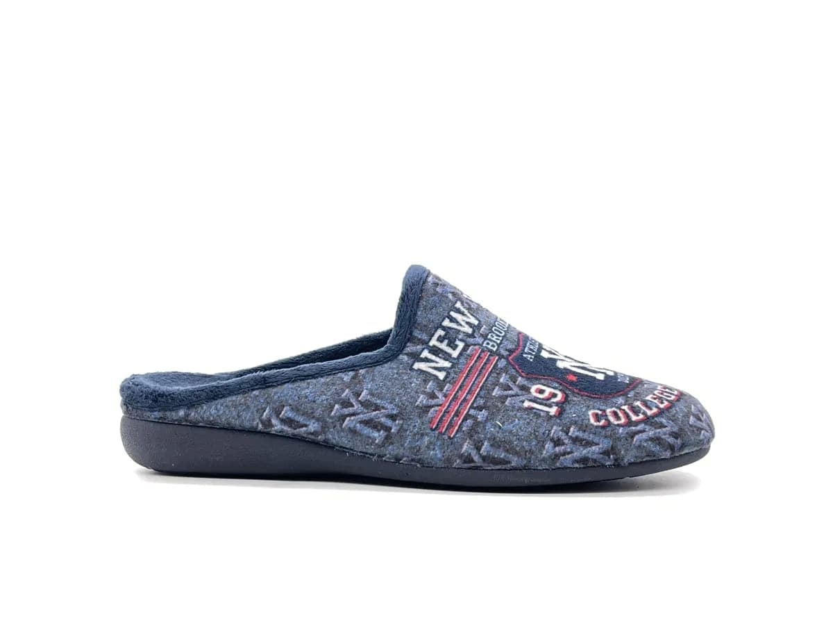 DOREA Ciabatta chiusa uomo NEW YORK CITY Blu in Pantofole Calzature Durello - Agna, commercioVirtuoso.it