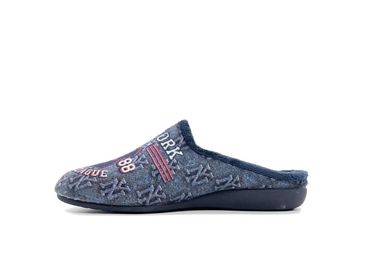 DOREA Ciabatta chiusa uomo NEW YORK CITY Blu in Pantofole Calzature Durello - Agna, commercioVirtuoso.it