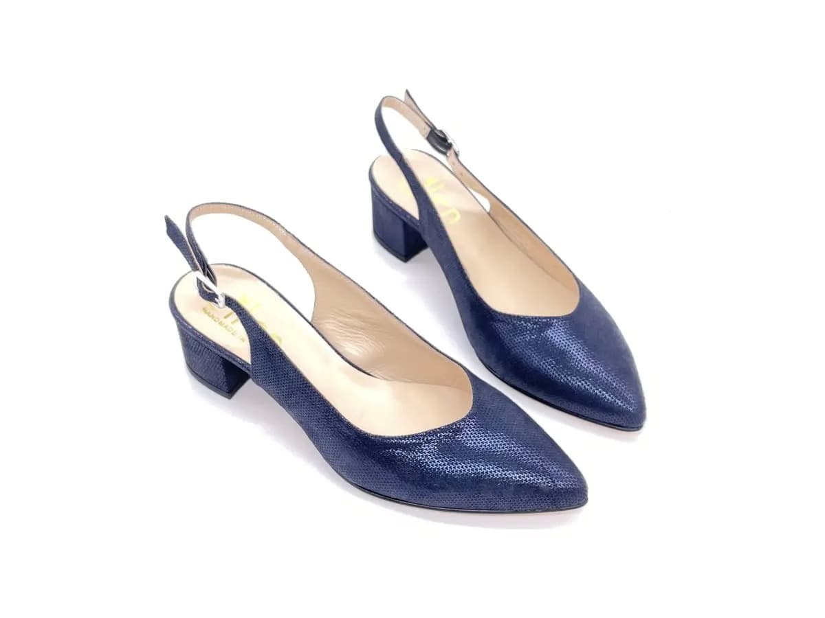 ELLEN Slingback basso donna Iron Blue in Scarpe col tacco Calzature Durello - Agna, commercioVirtuoso.it