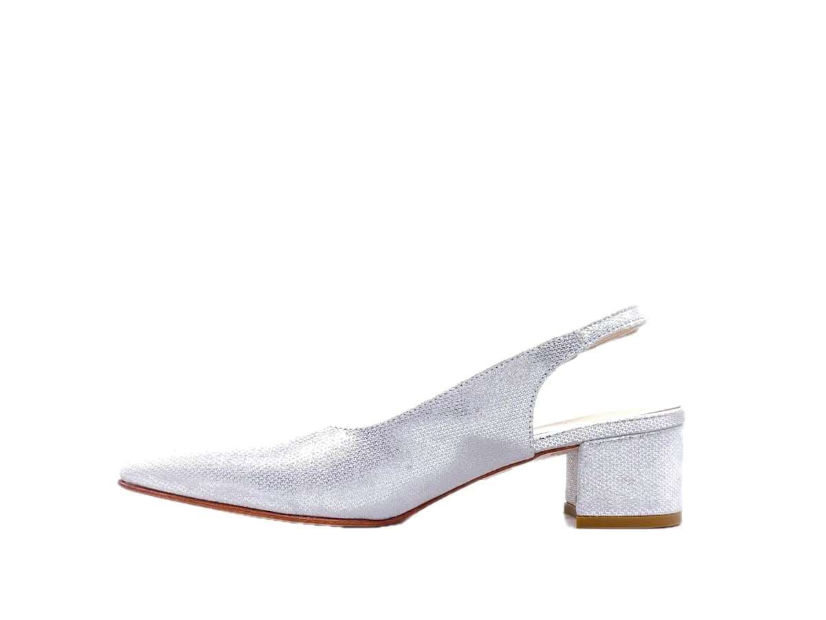 ELLEN Slingback basso donna in pelle Iron Argento in Scarpe col tacco Calzature Durello - Agna, commercioVirtuoso.it