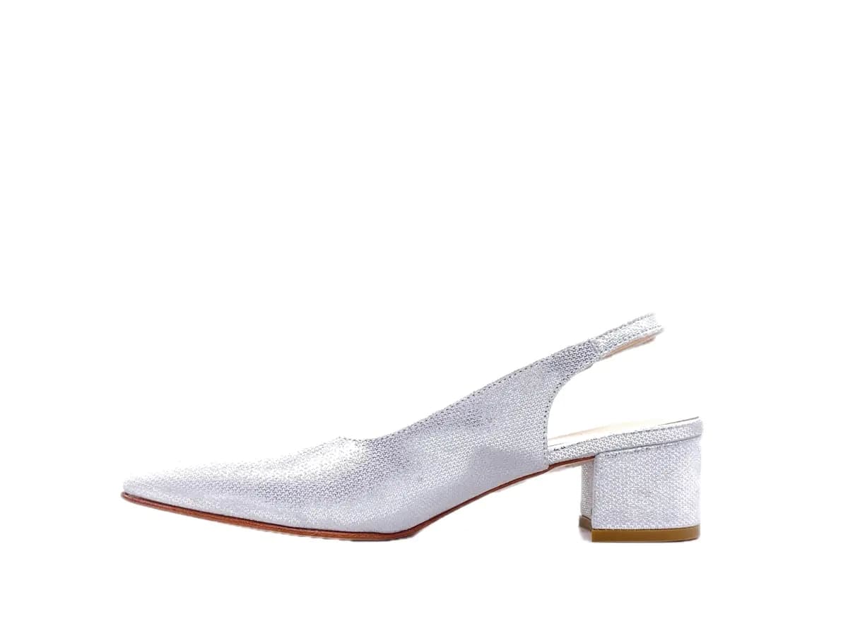 ELLEN Slingback basso donna in pelle Iron Argento in Scarpe col tacco Calzature Durello - Agna, commercioVirtuoso.it