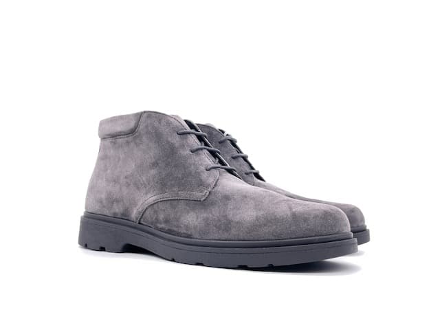 GEOX Polacchino U SPHERICA EC1 B in pelle suede grigia - 6