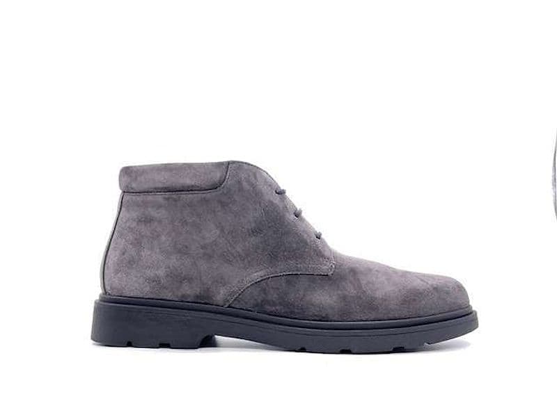 GEOX Polacchino U SPHERICA EC1 B in pelle suede grigia in Stivali Calzature Durello - Agna, commercioVirtuoso.it