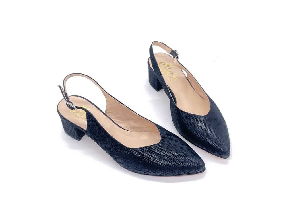 ELLEN Slingback basso Iron Nero - 6