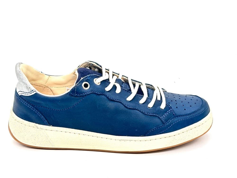 Folly sneakers donna pelle blu suola beige Low in Sneaker casual Calzature Durello - Agna, commercioVirtuoso.it