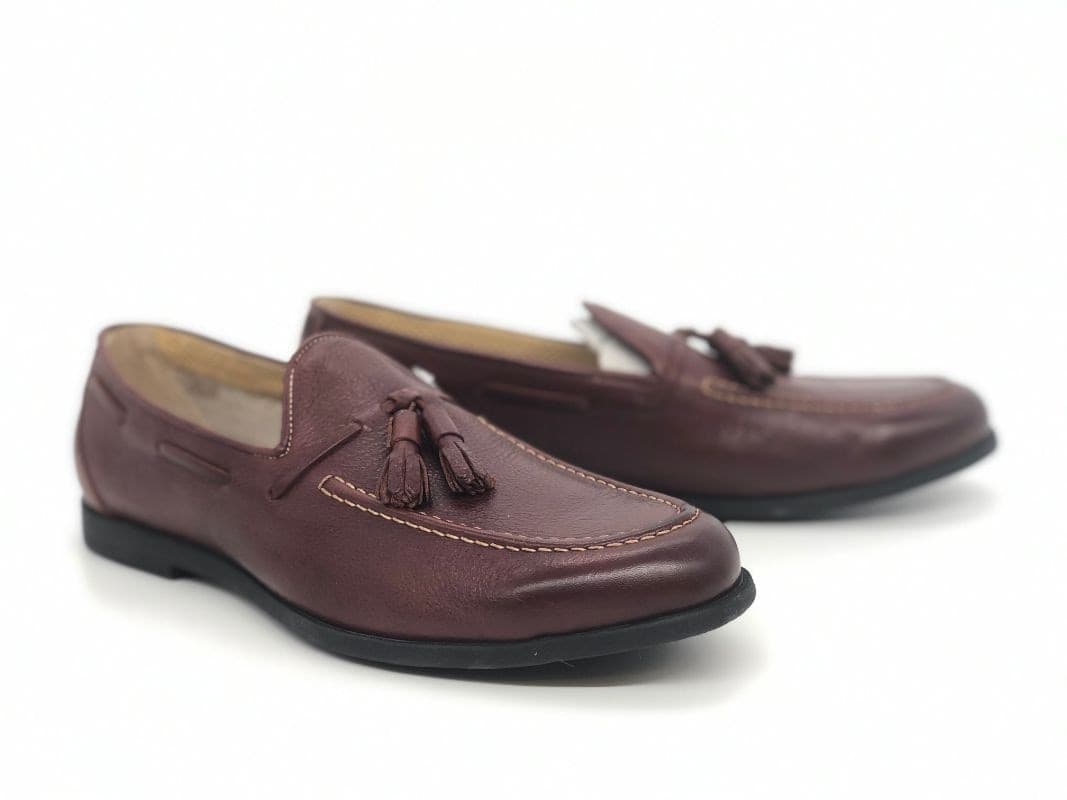 FONTANA Mocassini uomo con nappe 5771 2 bordò in Loafer e mocassini Calzature Durello - Agna, commercioVirtuoso.it