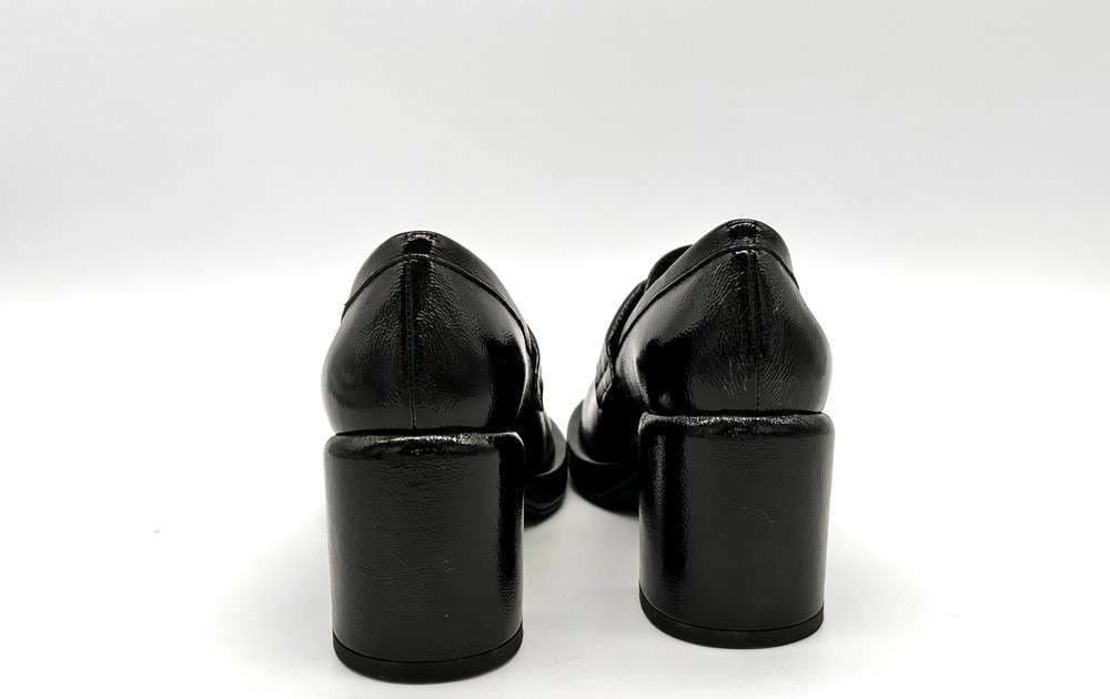 ENZO D'ALESSANDRO Mocassino donna in naplak nero tacco 70 in Loafer e mocassini Calzature Durello - Agna, commercioVirtuoso.it