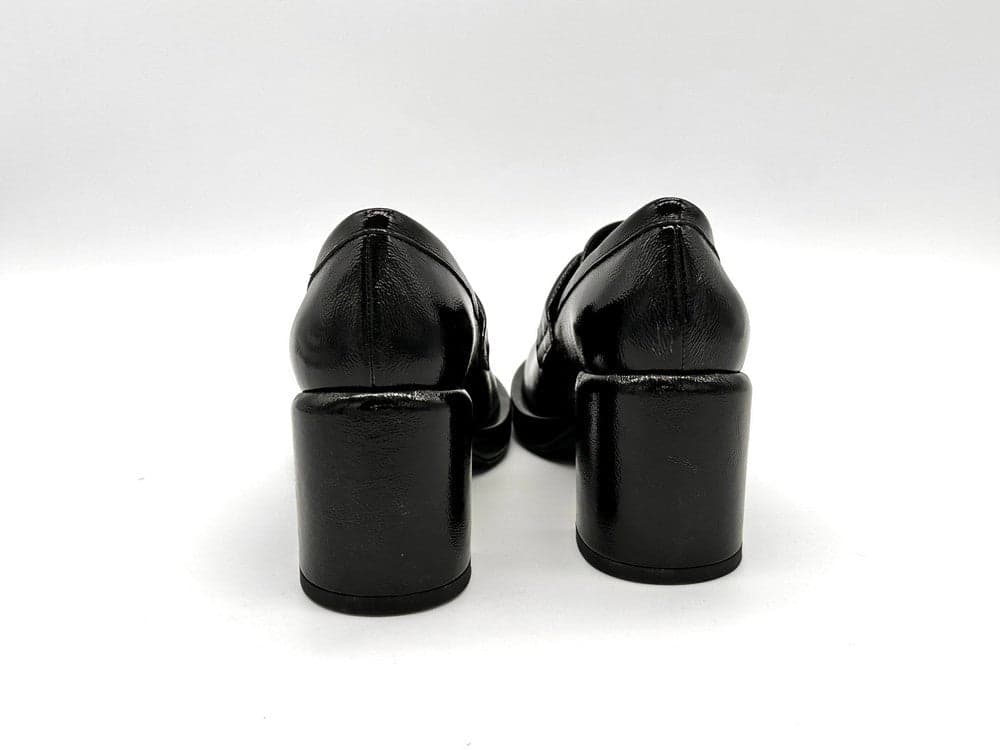 ENZO D'ALESSANDRO Mocassino donna in naplak nero tacco 70 in Loafer e mocassini Calzature Durello - Agna, commercioVirtuoso.it