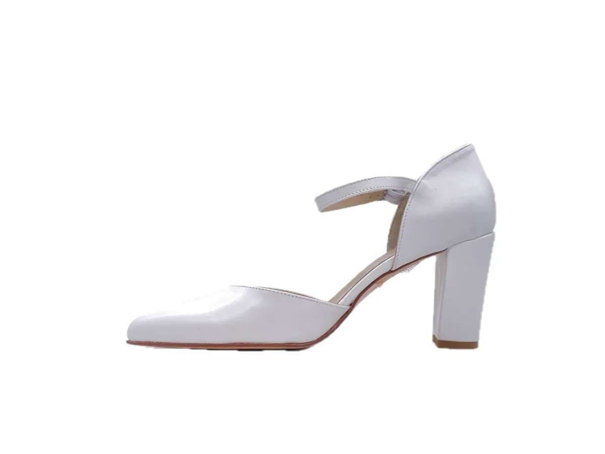 ELLEN Décolleté aperto ai lati Nappa Bianco in Pantofole Calzature Durello - Agna, commercioVirtuoso.it