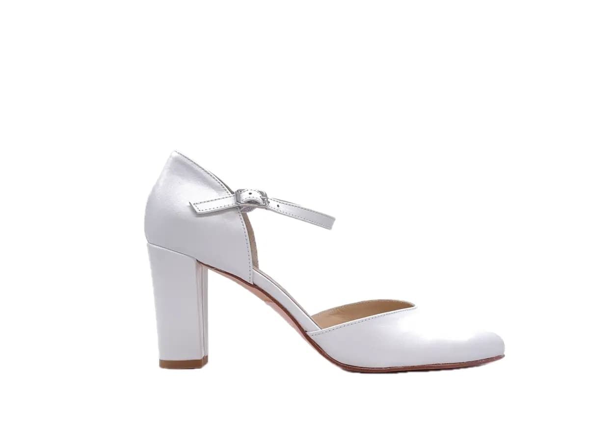 ELLEN Décolleté aperto ai lati Nappa Bianco in Pantofole Calzature Durello - Agna, commercioVirtuoso.it