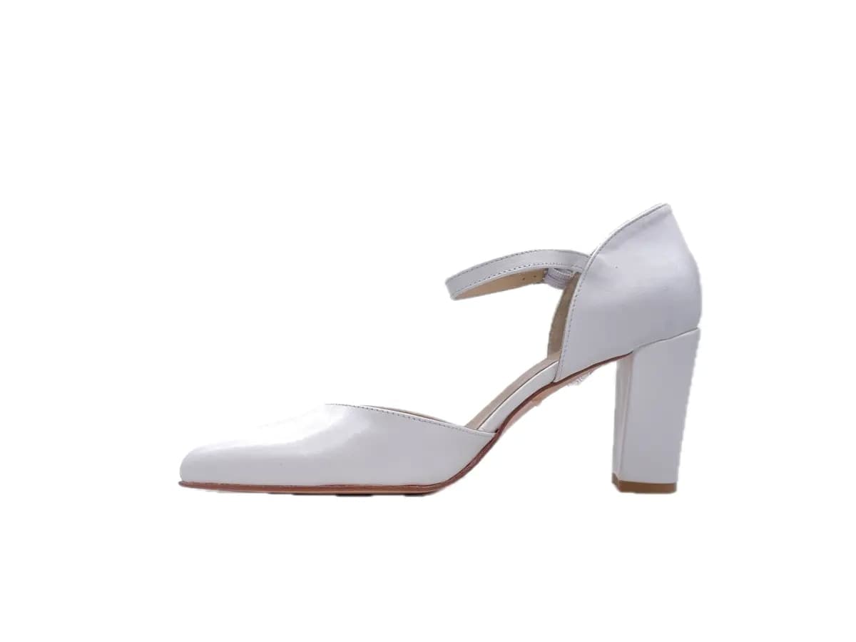 ELLEN Décolleté aperto ai lati Nappa Bianco in Pantofole Calzature Durello - Agna, commercioVirtuoso.it