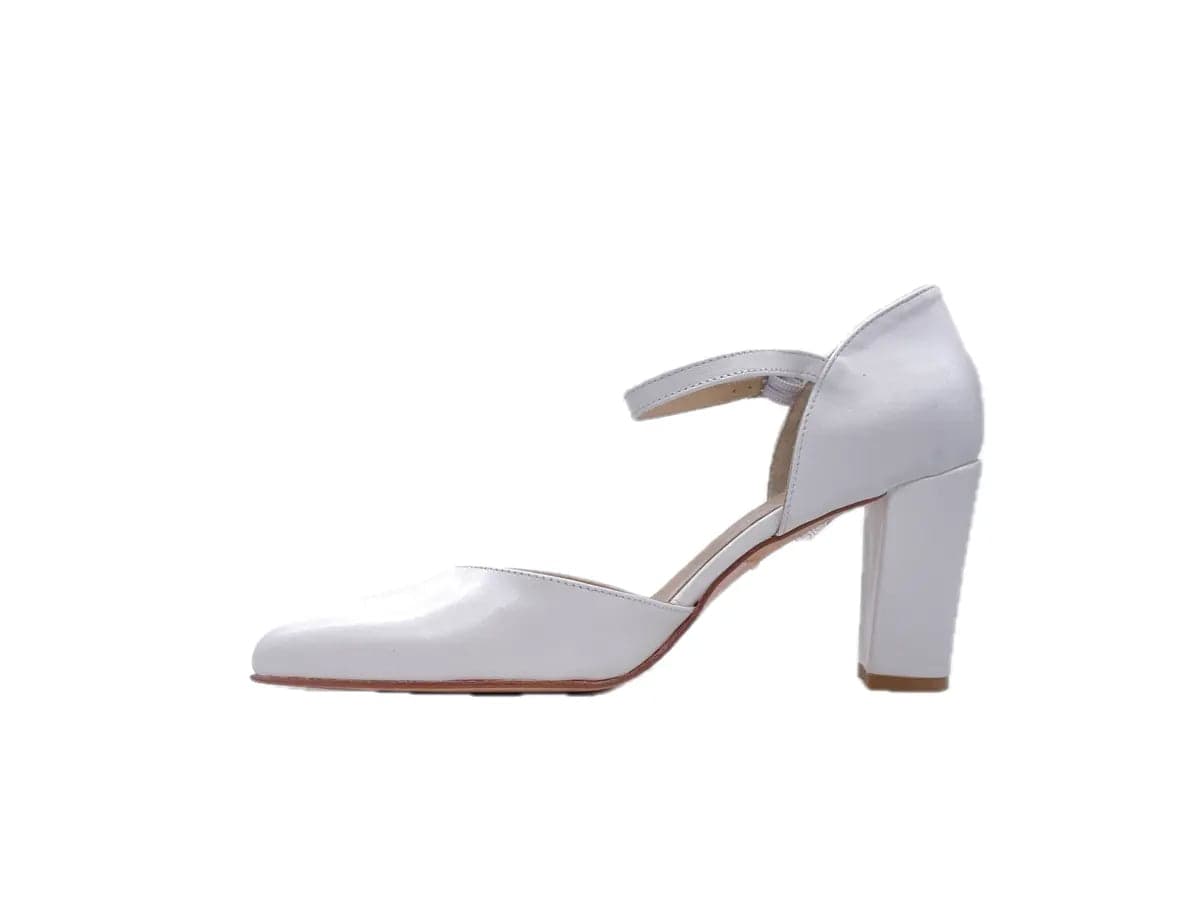 ELLEN Décolleté aperto ai lati Nappa Bianco in Pantofole Calzature Durello - Agna, commercioVirtuoso.it