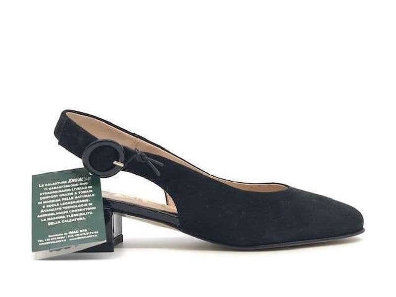 ENVAL SOFT Slingback donna scamosciato nero in Scarpe col tacco Calzature Durello - Agna, commercioVirtuoso.it