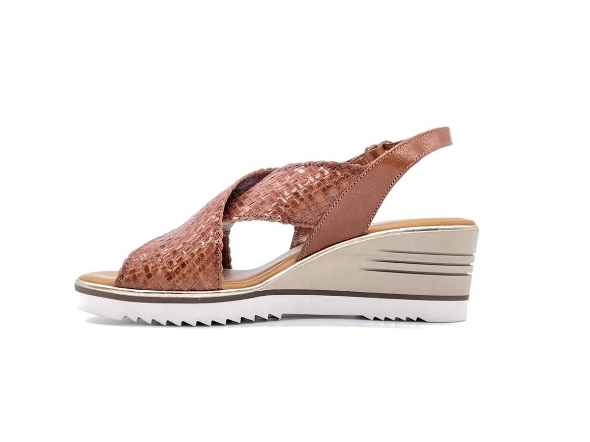 DONNA SOFT Sandali donna incrociati treccia cuoio in Sandali moda Calzature Durello - Agna, commercioVirtuoso.it