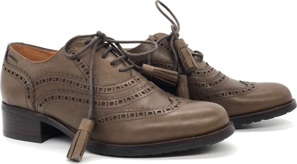 Geox francesine donna D Francis ABX B in pelle brogue tortora - 6