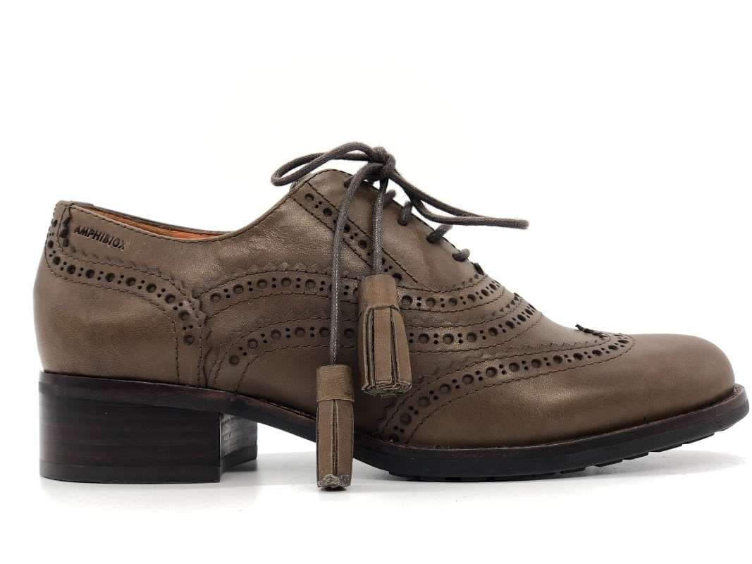 Geox francesine donna D Francis ABX B in pelle brogue tortora in Sneaker casual Calzature Durello - Agna, commercioVirtuoso.it