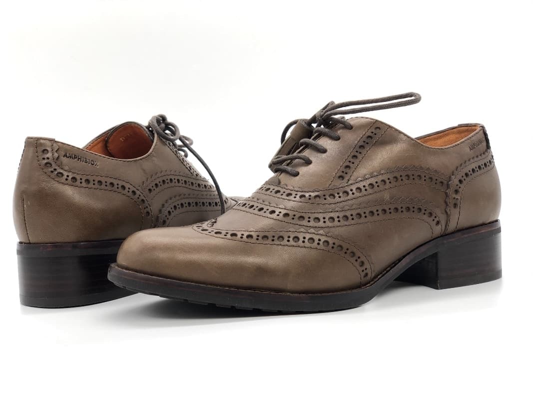 Geox francesine donna D Francis ABX B in pelle brogue tortora in Sneaker casual Calzature Durello - Agna, commercioVirtuoso.it