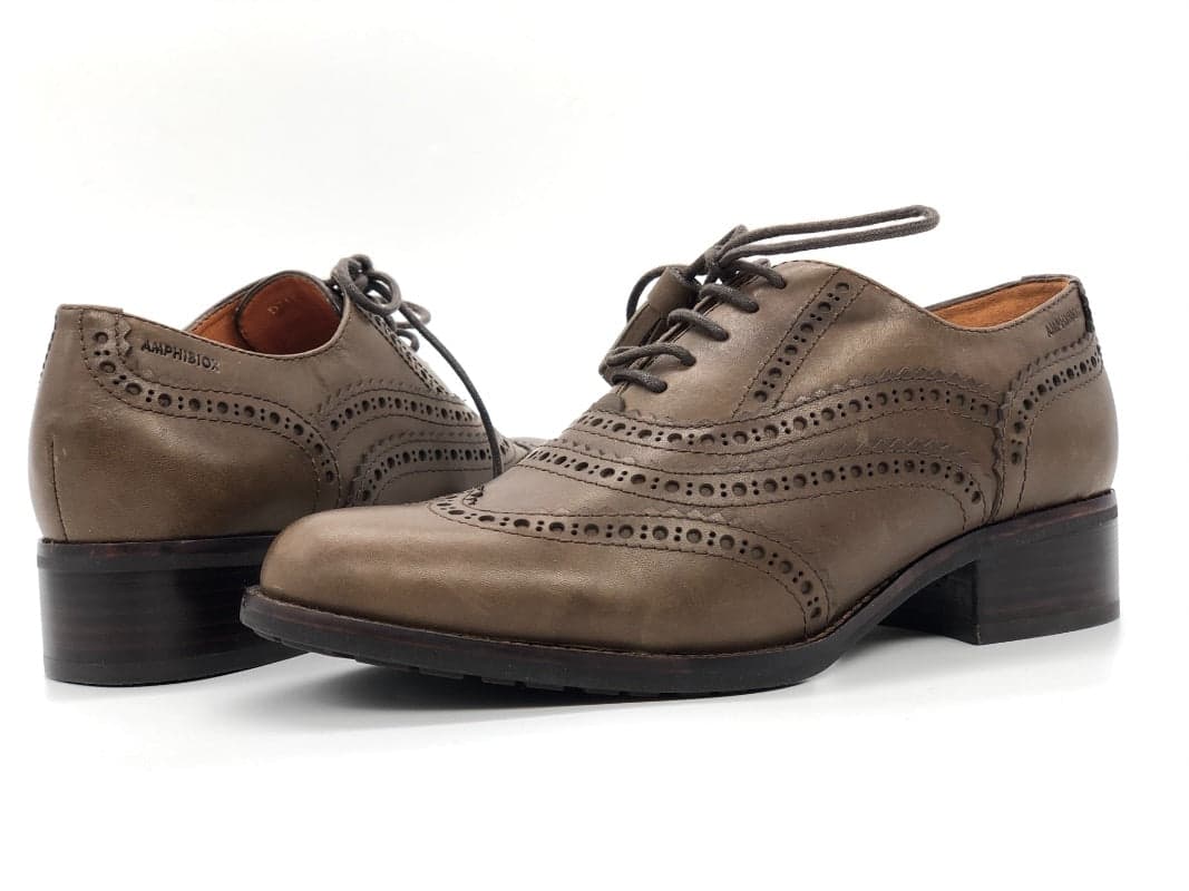 Geox francesine donna D Francis ABX B in pelle brogue tortora in Sneaker casual Calzature Durello - Agna, commercioVirtuoso.it