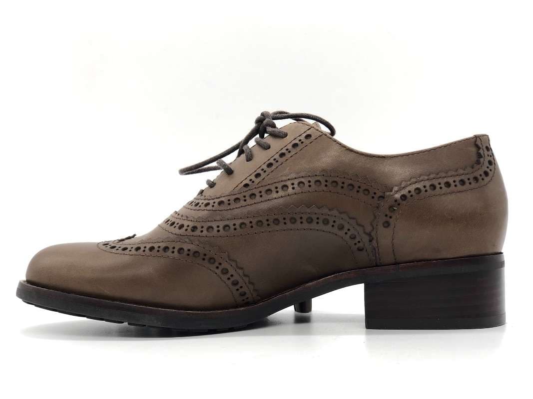 Geox francesine donna D Francis ABX B in pelle brogue tortora in Sneaker casual Calzature Durello - Agna, commercioVirtuoso.it