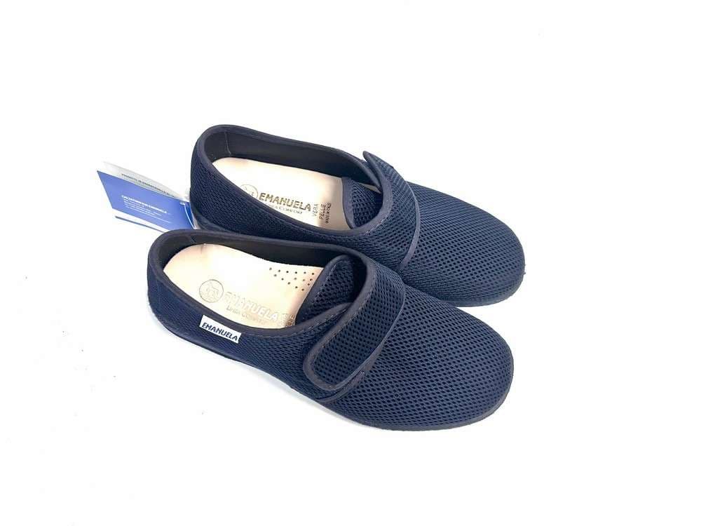 EMANUELA Pantofole uomo a strappo estive blu - 3