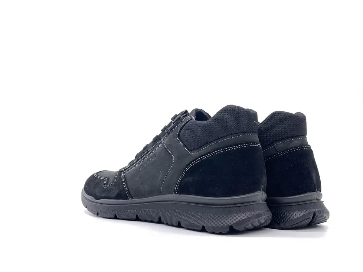 ENVAL SOFT Sneakers Alta Uomo Nabuk Nero in Sneaker casual Calzature Durello - Agna, commercioVirtuoso.it