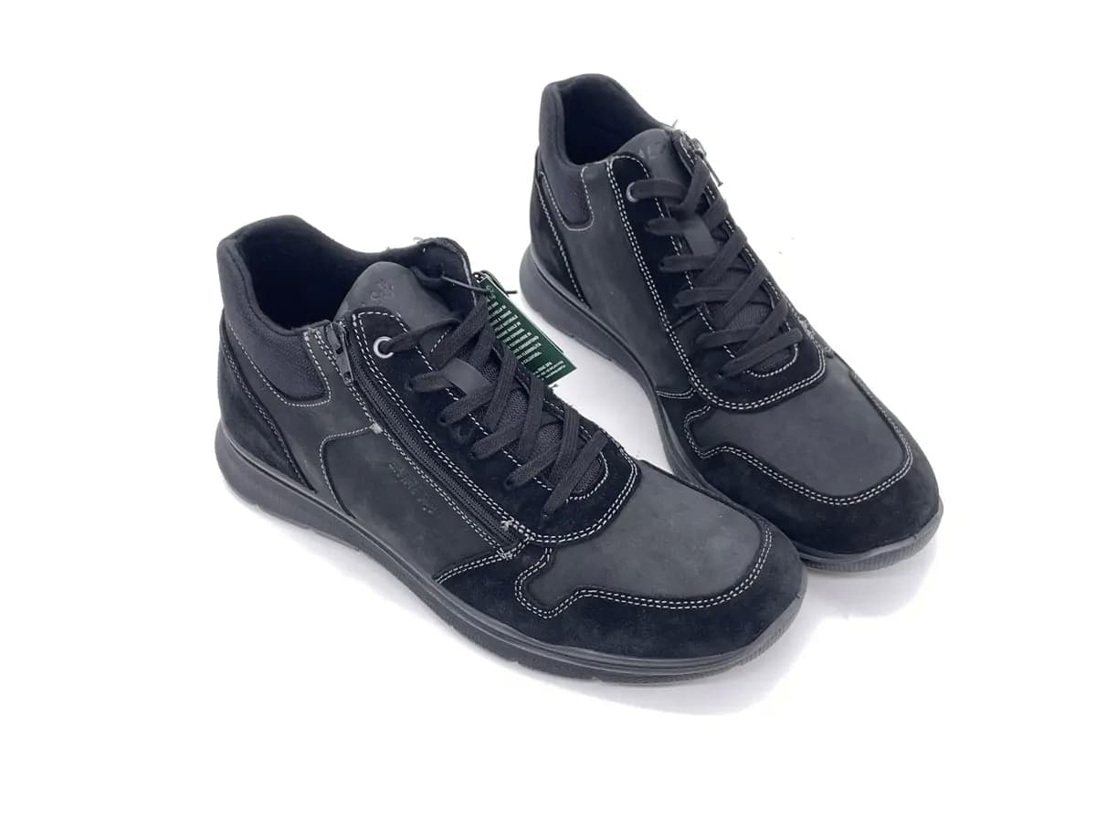 ENVAL SOFT Sneakers Alta Uomo Nabuk Nero in Sneaker casual Calzature Durello - Agna, commercioVirtuoso.it