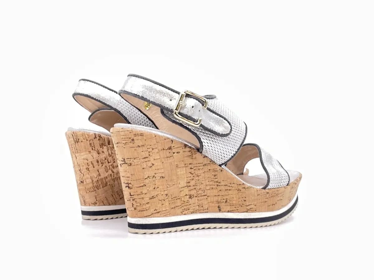 DONNA SOFT Sandalo donna in pelle bianco MOT1191 in Sandali moda Calzature Durello - Agna, commercioVirtuoso.it