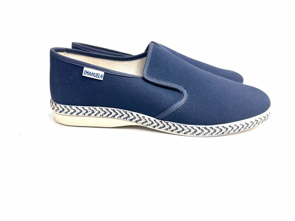 EMANUELA scarpe uomo slip on in canvas blu 5240 in Pantofole Calzature Durello - Agna, commercioVirtuoso.it