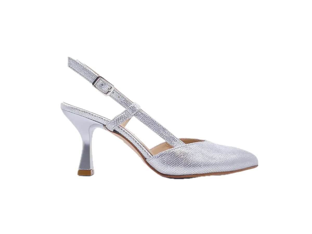ELLEN Slingback donna in pelle Iron argento in Scarpe col tacco Calzature Durello - Agna, commercioVirtuoso.it