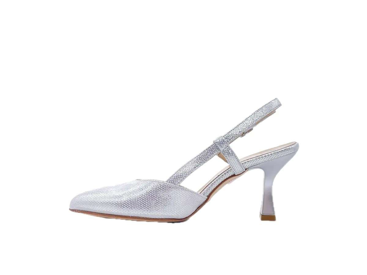 ELLEN Slingback donna in pelle Iron argento in Scarpe col tacco Calzature Durello - Agna, commercioVirtuoso.it