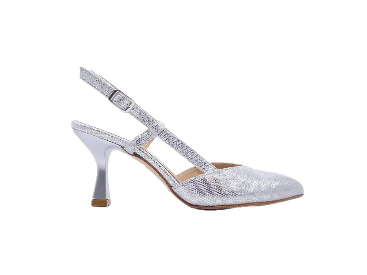 ELLEN Slingback donna in pelle Iron argento in Scarpe col tacco Calzature Durello - Agna, commercioVirtuoso.it