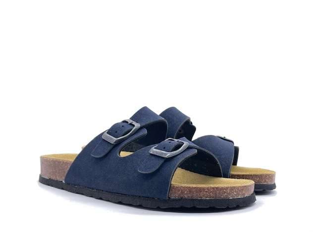 FLY NATURE Ciabatta 2 Fibbie Bambino Blu
