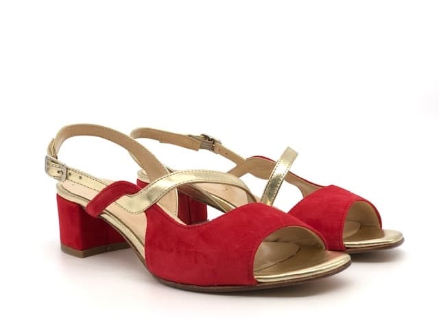 ELLEN Sandalo donna Camoscio Rosso - 6