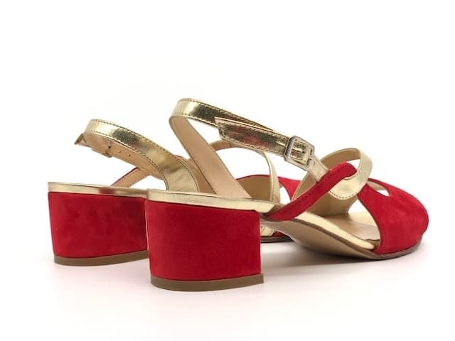 ELLEN Sandalo donna Camoscio Rosso in Sandali moda Calzature Durello - Agna, commercioVirtuoso.it