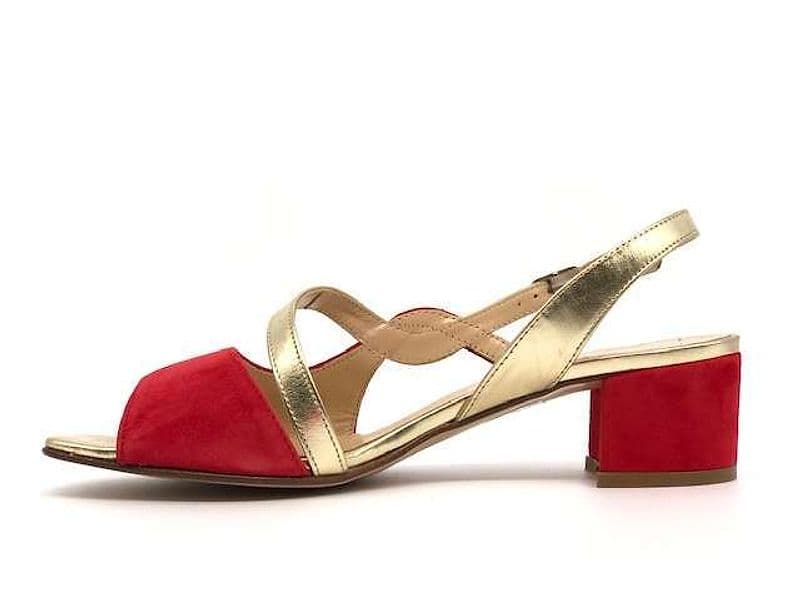 ELLEN Sandalo donna Camoscio Rosso in Sandali moda Calzature Durello - Agna, commercioVirtuoso.it