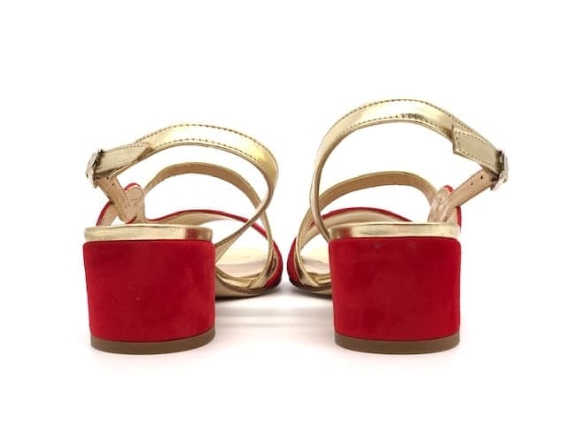 ELLEN Sandalo donna Camoscio Rosso in Sandali moda Calzature Durello - Agna, commercioVirtuoso.it
