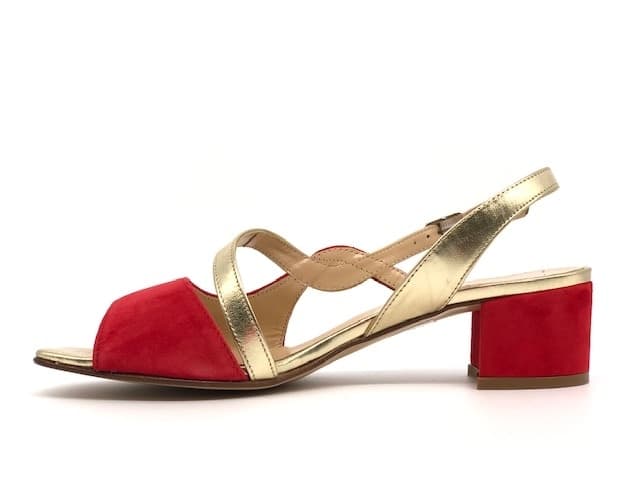 ELLEN Sandalo donna Camoscio Rosso in Sandali moda Calzature Durello - Agna, commercioVirtuoso.it