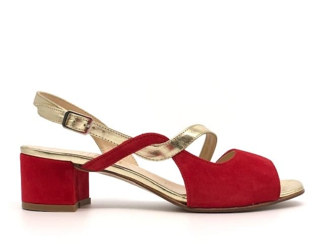 ELLEN Sandalo donna Camoscio Rosso in Sandali moda Calzature Durello - Agna, commercioVirtuoso.it