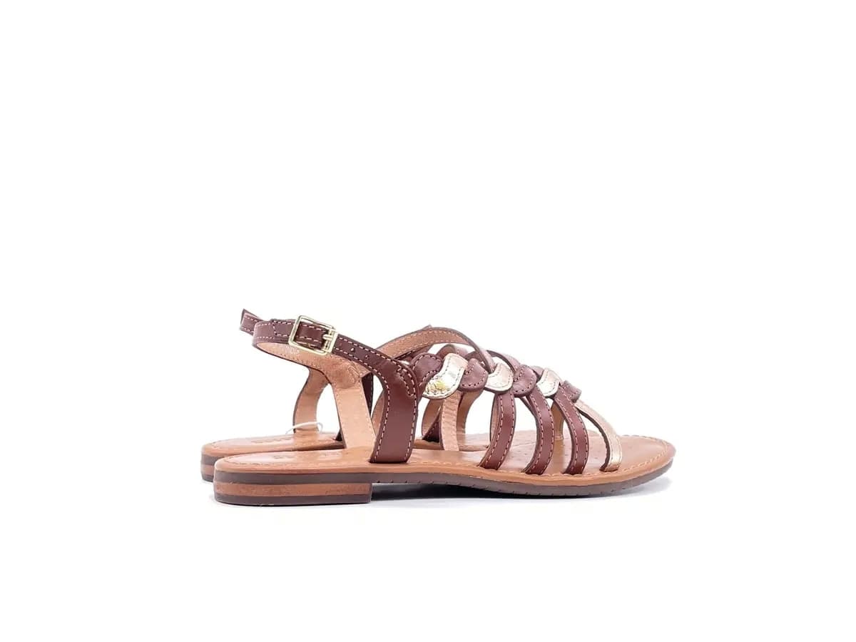 GEOX Sandali Donna Sozy Brown Gold in Sandali moda Calzature Durello - Agna, commercioVirtuoso.it