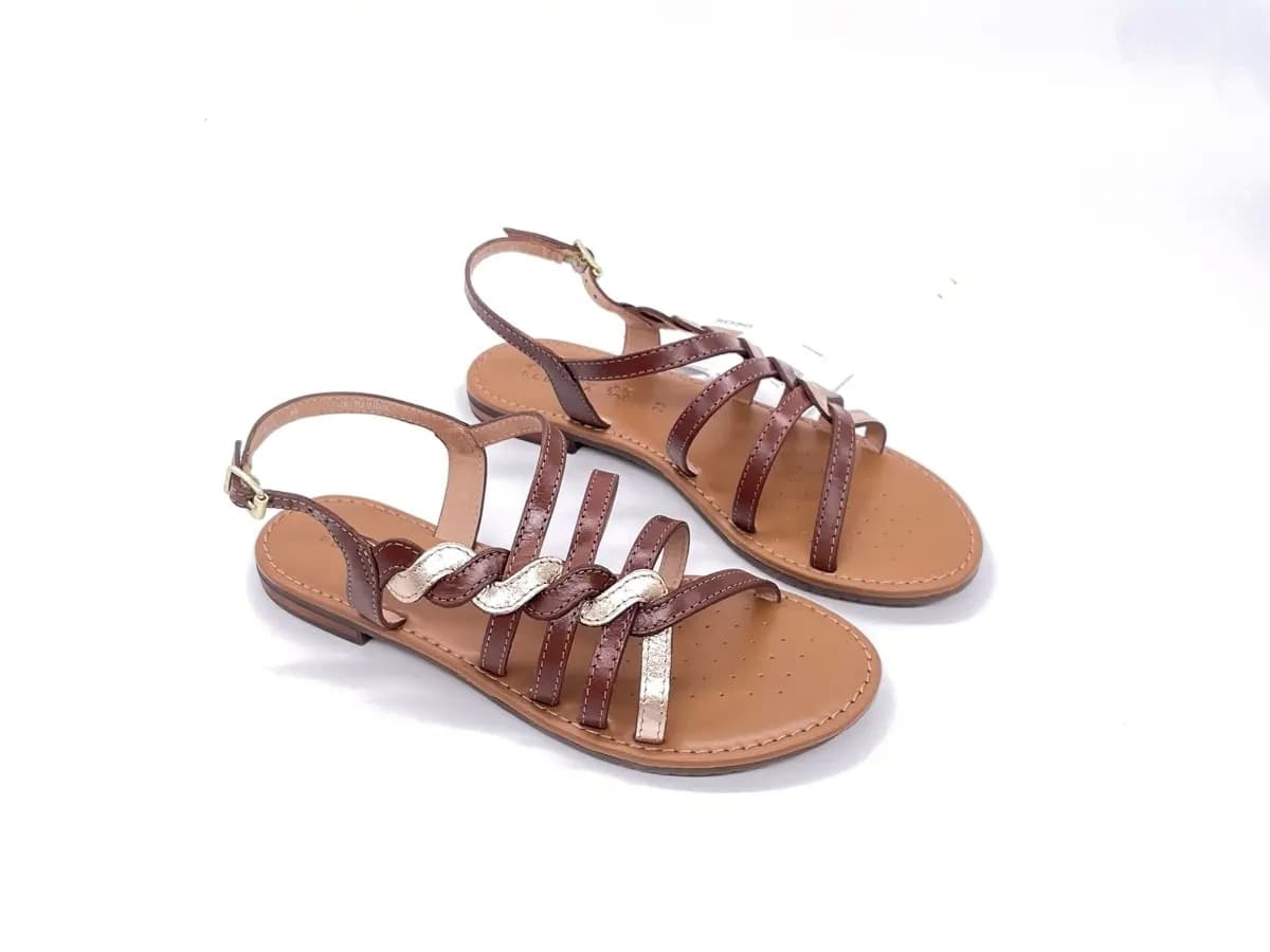 GEOX Sandali Donna Sozy Brown Gold - 5