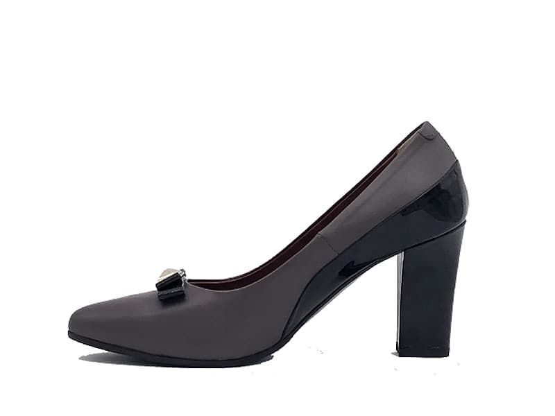 DONNA SOFT Décolleté in pelle grigia MOT957 in Sciarpe Calzature Durello - Agna, commercioVirtuoso.it